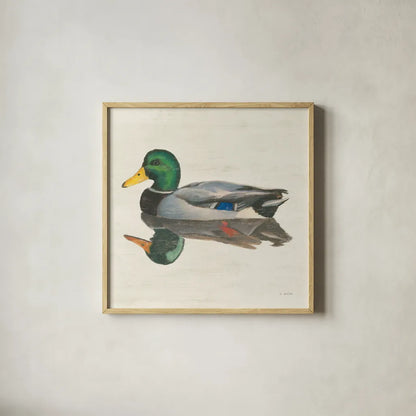 Waters Edge IV by James Wiens. Shown in a natural wood glass frame for a timeless modern aesthetic. Available as an archival giclee rolled canvas, fine art paper, or poster print. SKU 95391a.