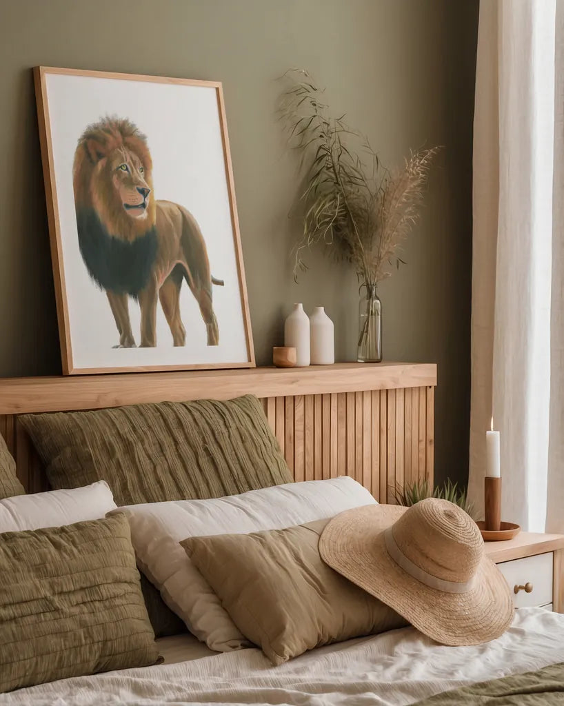 Wild and Free I by James Wiens. shown as a paper print in a natural frame. Available as a archival giclee rolled canvas, fine art paper, or poster print. SKU 66111h.