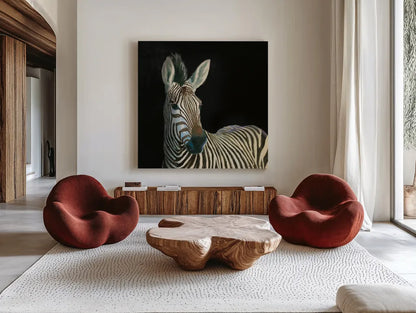 Wild and Free VI Black by James Wiens. Shown as extra-large giant wall art in a modern living room. Available as an archival giclee rolled canvas, fine art paper, or poster print. SKU 69079a.