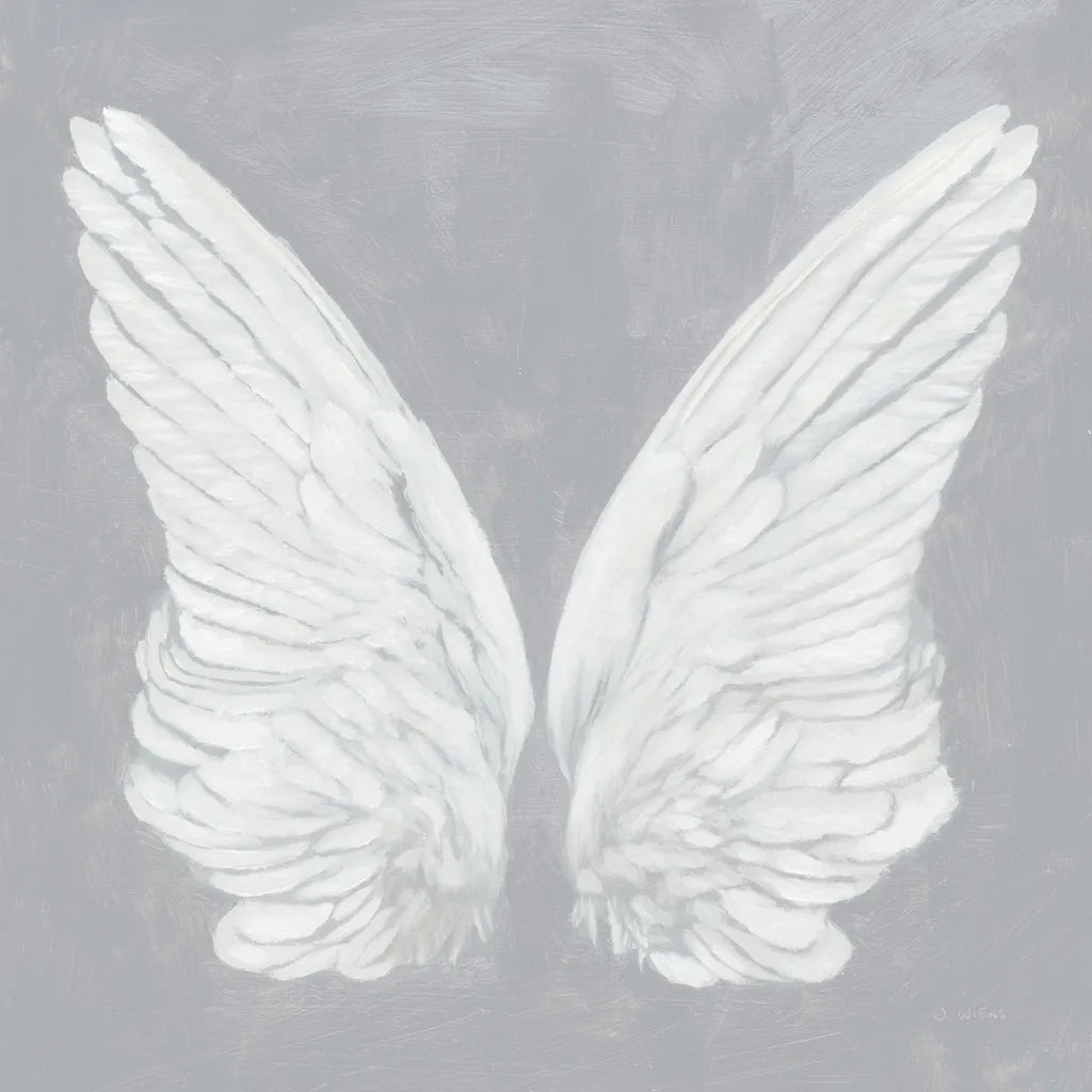 Wings I on Gray by James Wiens. SKU 74504a. Archival Giclee Fine art print for wall decor.