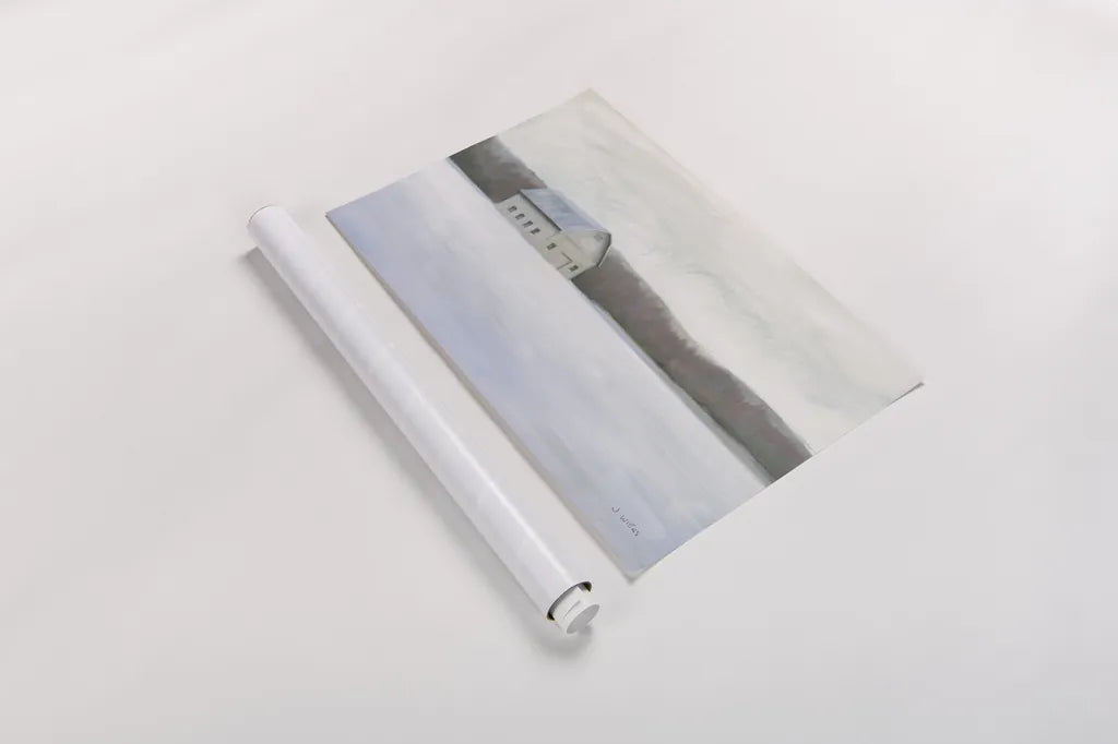 Winter Barn by James Wiens. shown as a rolled paper print. Available as archival giclee rolled canvas, fine art paper, or poster print. SKU 70063i.