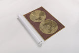 Worldwide I Marsala Gold by James Wiens. shown as a rolled paper print. Available as archival giclee rolled canvas, fine art paper, or poster print. SKU 33417i.