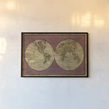 Worldwide I Marsala Gold by James Wiens. shown as a paper print in a black flame. Available as a archival giclee rolled canvas, fine art paper, or poster print. SKU 33417i.