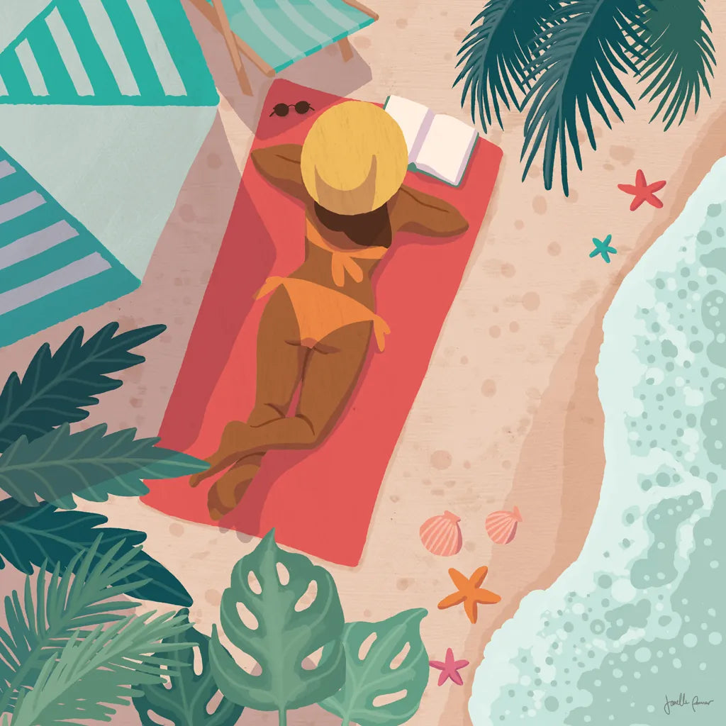 Beach Babes I by Janelle Penner. SKU 67175a. Archival Giclee Fine art print for wall decor.