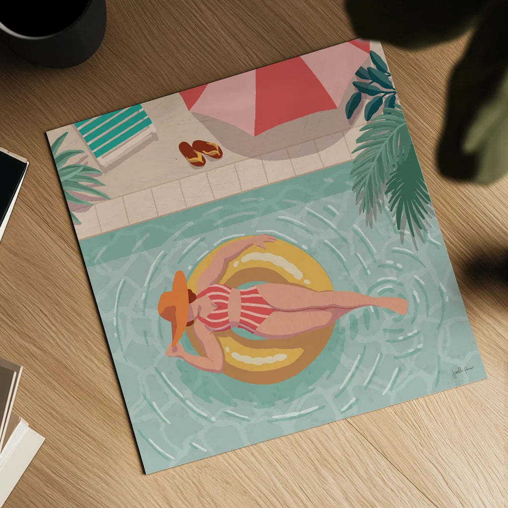 Beach Babes II by Janelle Penner. Shown as a detailed flat fine art print, highlighting archival giclee quality. Available as an archival giclee rolled canvas, fine art paper, or poster print. SKU 67176a.