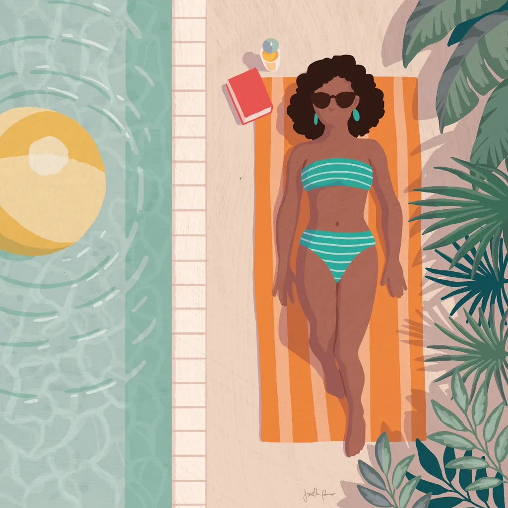 Beach Babes III by Janelle Penner. SKU 67177a. Archival Giclee Fine art print for wall decor.