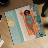 Beach Babes III by Janelle Penner. Shown as a detailed flat fine art print, highlighting archival giclee quality. Available as an archival giclee rolled canvas, fine art paper, or poster print. SKU 67177a.