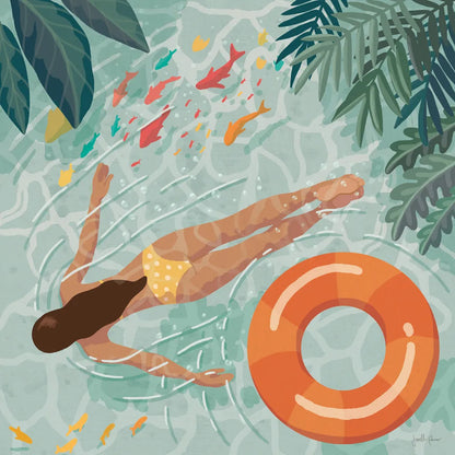 Beach Babes IV by Janelle Penner. SKU 67178a. Archival Giclee Fine art print for wall decor.