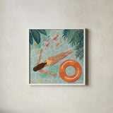 Beach Babes IV by Janelle Penner. Shown in a crisp white glass frame for a clean and minimalist style. Available as an archival giclee rolled canvas, fine art paper, or poster print. SKU 67178a.
