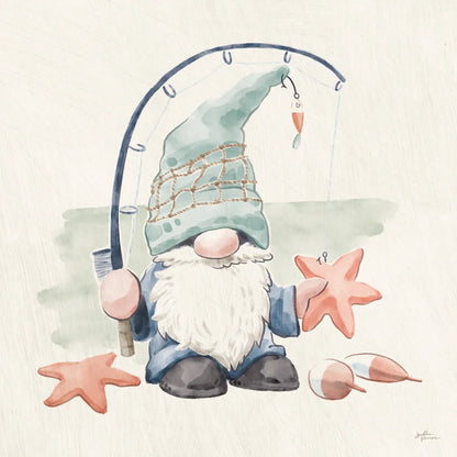 Beach Gnomes I by Janelle Penner. SKU 73702a. Archival Giclee Fine art print for wall decor.