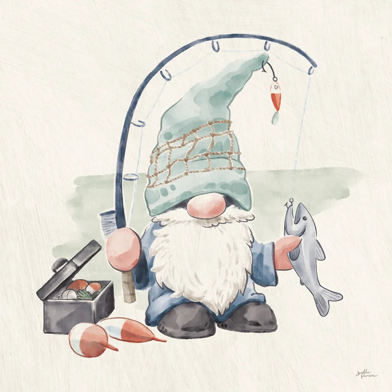 Beach Gnomes III by Janelle Penner. SKU 75096a. Archival Giclee Fine art print for wall decor.