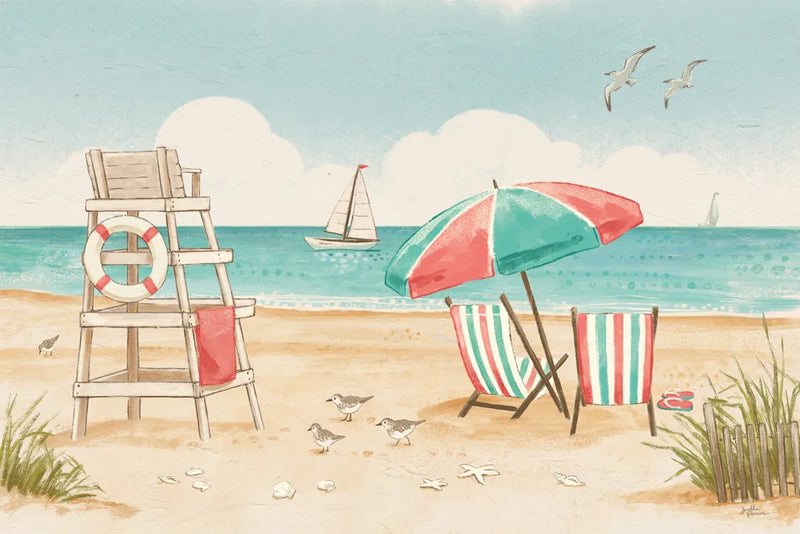 Beach Time I by Janelle Penner. SKU 44257i. Archival Giclee Fine art print for wall decor.