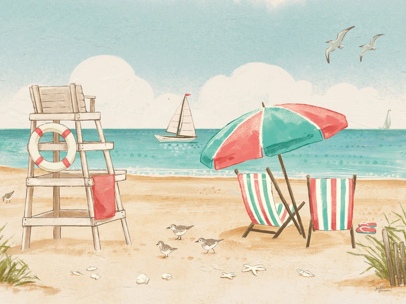 Beach Time I Crop by Janelle Penner