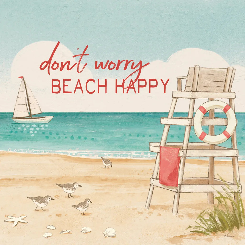 Beach Time III by Janelle Penner. SKU 44259a. Archival Giclee Fine art print for wall decor.