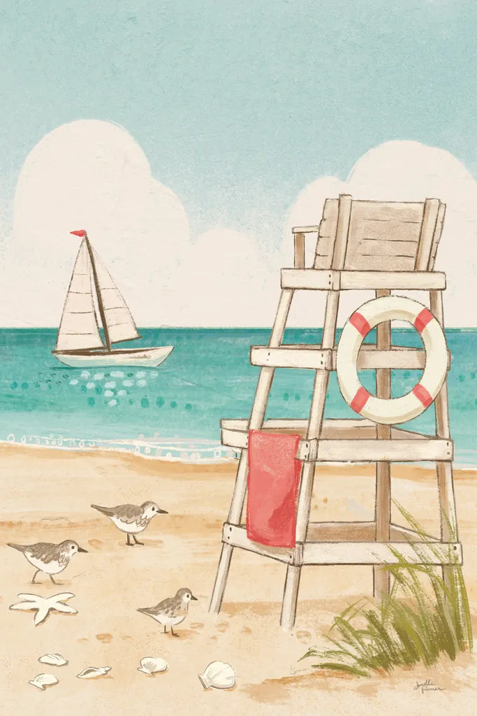 Beach Time III Vertical NW by Janelle Penner. SKU 62718h. Archival Giclee Fine art print for wall decor.