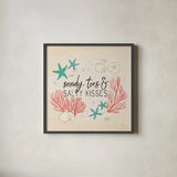 Beach Time V by Janelle Penner. Shown in a sleek black glass frame for a contemporary gallery look. Available as an archival giclee rolled canvas, fine art paper, or poster print. SKU 44261a.