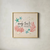 Beach Time V by Janelle Penner. Shown in a natural wood glass frame for a timeless modern aesthetic. Available as an archival giclee rolled canvas, fine art paper, or poster print. SKU 44261a.