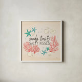 Beach Time V by Janelle Penner. Shown in a crisp white glass frame for a clean and minimalist style. Available as an archival giclee rolled canvas, fine art paper, or poster print. SKU 44261a.