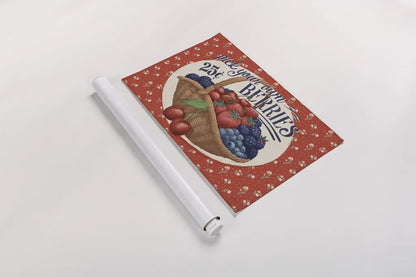 Berry Breeze I by Janelle Penner. shown as a rolled paper print. Available as archival giclee rolled canvas, fine art paper, or poster print. SKU 73438i.