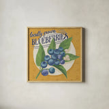 Berry Breeze II by Janelle Penner. Shown in a natural wood glass frame for a timeless modern aesthetic. Available as an archival giclee rolled canvas, fine art paper, or poster print. SKU 73439a.