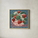 Berry Breeze IV by Janelle Penner. Shown in a natural wood glass frame for a timeless modern aesthetic. Available as an archival giclee rolled canvas, fine art paper, or poster print. SKU 73441a.