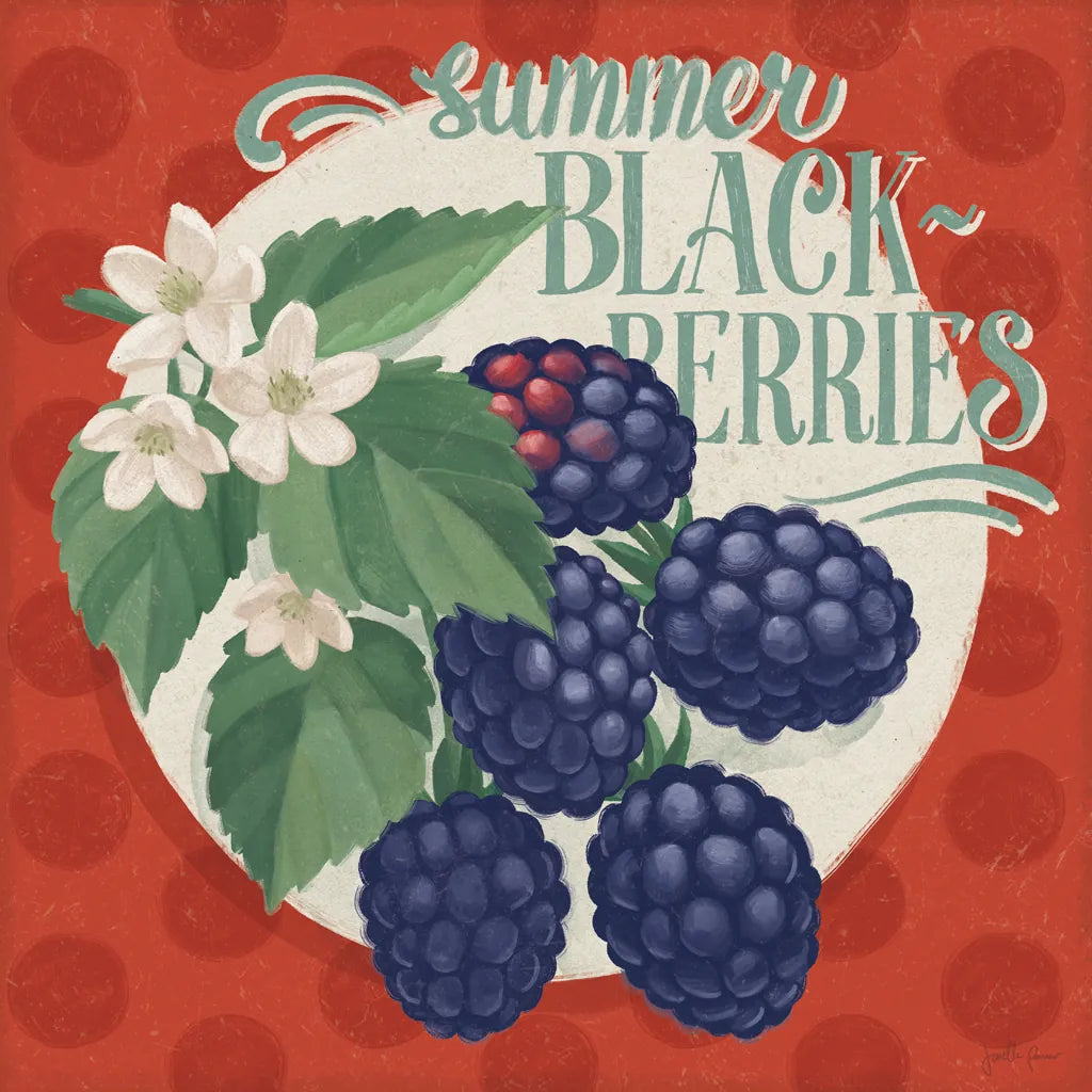 Berry Breeze V by Janelle Penner. SKU 73442a. Archival Giclee Fine art print for wall decor.