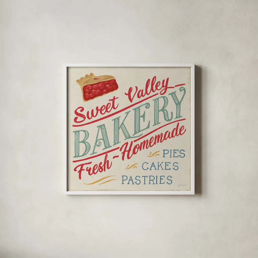 Berry Breeze VI by Janelle Penner. Shown in a crisp white glass frame for a clean and minimalist style. Available as an archival giclee rolled canvas, fine art paper, or poster print. SKU 73443a.