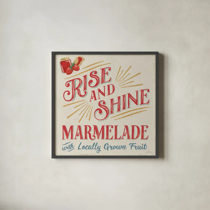 Berry Breeze VII by Janelle Penner. Shown in a sleek black glass frame for a contemporary gallery look. Available as an archival giclee rolled canvas, fine art paper, or poster print. SKU 73444a.