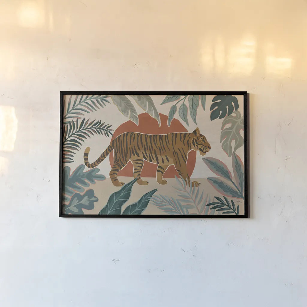 Big Cat Beauty I by Janelle Penner. shown as a paper print in a black flame. Available as a archival giclee rolled canvas, fine art paper, or poster print. SKU 64882i.