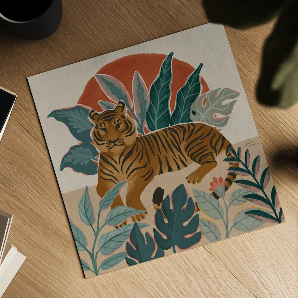 Big Cat Beauty III by Janelle Penner. Shown as a detailed flat fine art print, highlighting archival giclee quality. Available as an archival giclee rolled canvas, fine art paper, or poster print. SKU 64884a.