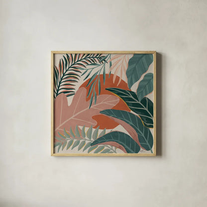 Big Cat Beauty IV by Janelle Penner. Shown in a natural wood glass frame for a timeless modern aesthetic. Available as an archival giclee rolled canvas, fine art paper, or poster print. SKU 64885a.