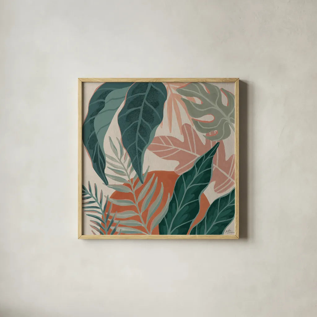 Big Cat Beauty V by Janelle Penner. Shown in a natural wood glass frame for a timeless modern aesthetic. Available as an archival giclee rolled canvas, fine art paper, or poster print. SKU 64886a.