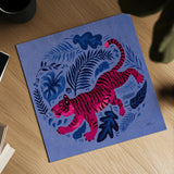 Big Cat Beauty VII Bright by Janelle Penner. Shown as a detailed flat fine art print, highlighting archival giclee quality. Available as an archival giclee rolled canvas, fine art paper, or poster print. SKU 89198a.