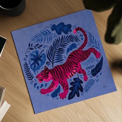 Big Cat Beauty VII Bright by Janelle Penner. Shown as a detailed flat fine art print, highlighting archival giclee quality. Available as an archival giclee rolled canvas, fine art paper, or poster print. SKU 89198a.
