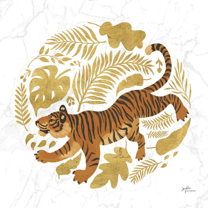 Big Cat Beauty VII Gold by Janelle Penner. SKU 68992a. Archival Giclee Fine art print for wall decor.