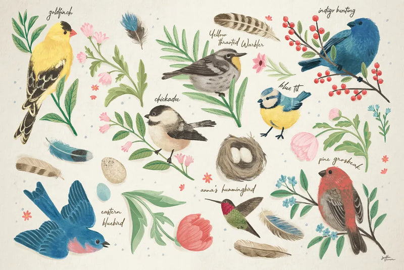 Bird Study I by Janelle Penner. SKU 58594i. Archival Giclee Fine art print for wall decor.