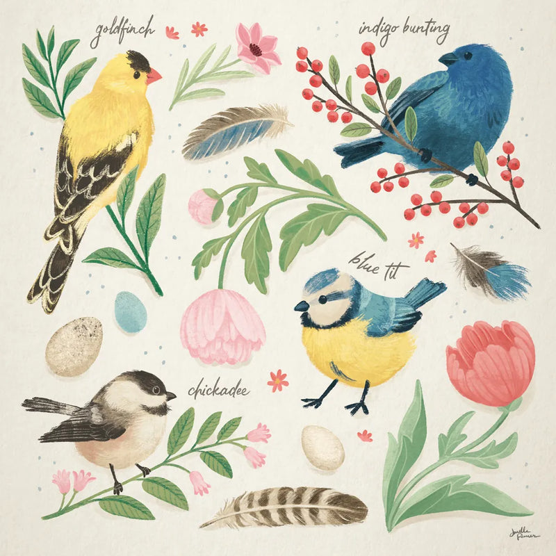 Bird Study II by Janelle Penner. SKU 58595a. Archival Giclee Fine art print for wall decor.