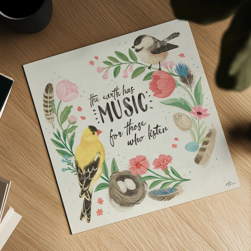 Bird Study IV by Janelle Penner. Shown as a detailed flat fine art print, highlighting archival giclee quality. Available as an archival giclee rolled canvas, fine art paper, or poster print. SKU 58597a.