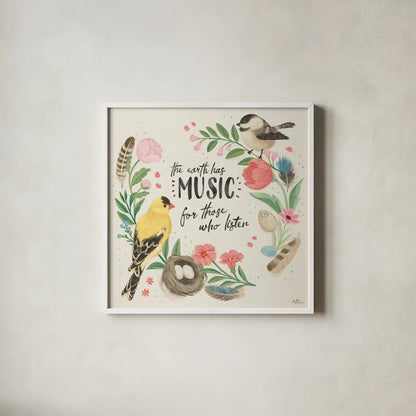 Bird Study IV by Janelle Penner. Shown in a crisp white glass frame for a clean and minimalist style. Available as an archival giclee rolled canvas, fine art paper, or poster print. SKU 58597a.