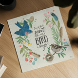 Bird Study V by Janelle Penner. Shown as a detailed flat fine art print, highlighting archival giclee quality. Available as an archival giclee rolled canvas, fine art paper, or poster print. SKU 58598a.