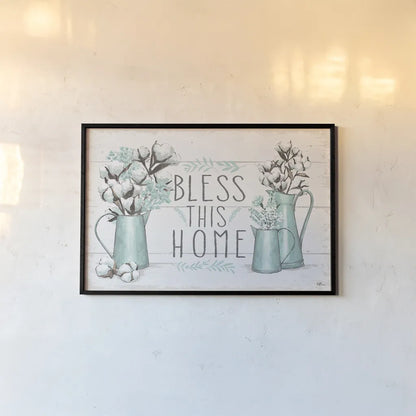 Blessed I by Janelle Penner. shown as a paper print in a black flame. Available as a archival giclee rolled canvas, fine art paper, or poster print. SKU 39447i.
