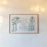 Blessed I by Janelle Penner. shown as a paper print in a natural frame. Available as a archival giclee rolled canvas, fine art paper, or poster print. SKU 39447i.