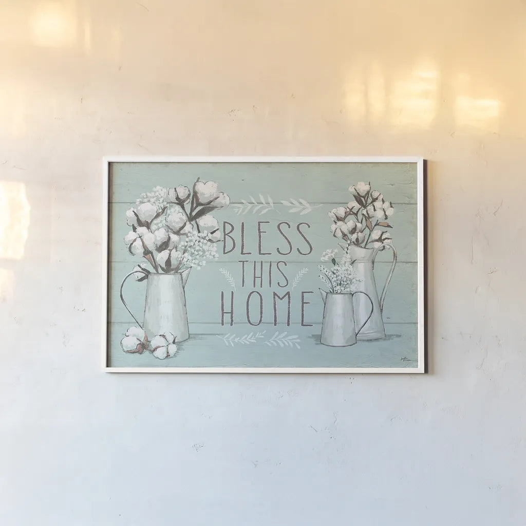 Blessed I Mint by Janelle Penner. shown as a paper print in a white frame. Available as a archival giclee rolled canvas, fine art paper, or poster print. SKU 39458i.
