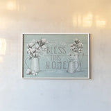 Blessed I Mint by Janelle Penner. shown as a paper print in a white frame. Available as a archival giclee rolled canvas, fine art paper, or poster print. SKU 39458i.