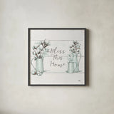 Blessed I v2 Square by Janelle Penner. Shown in a sleek black glass frame for a contemporary gallery look. Available as an archival giclee rolled canvas, fine art paper, or poster print. SKU 43151a.