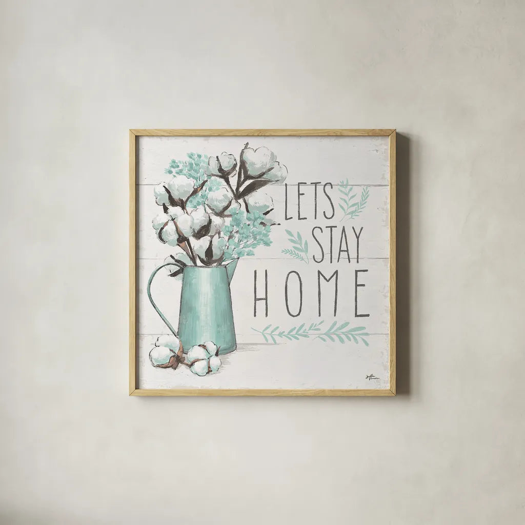 Blessed IV by Janelle Penner. Shown in a natural wood glass frame for a timeless modern aesthetic. Available as an archival giclee rolled canvas, fine art paper, or poster print. SKU 39450a.