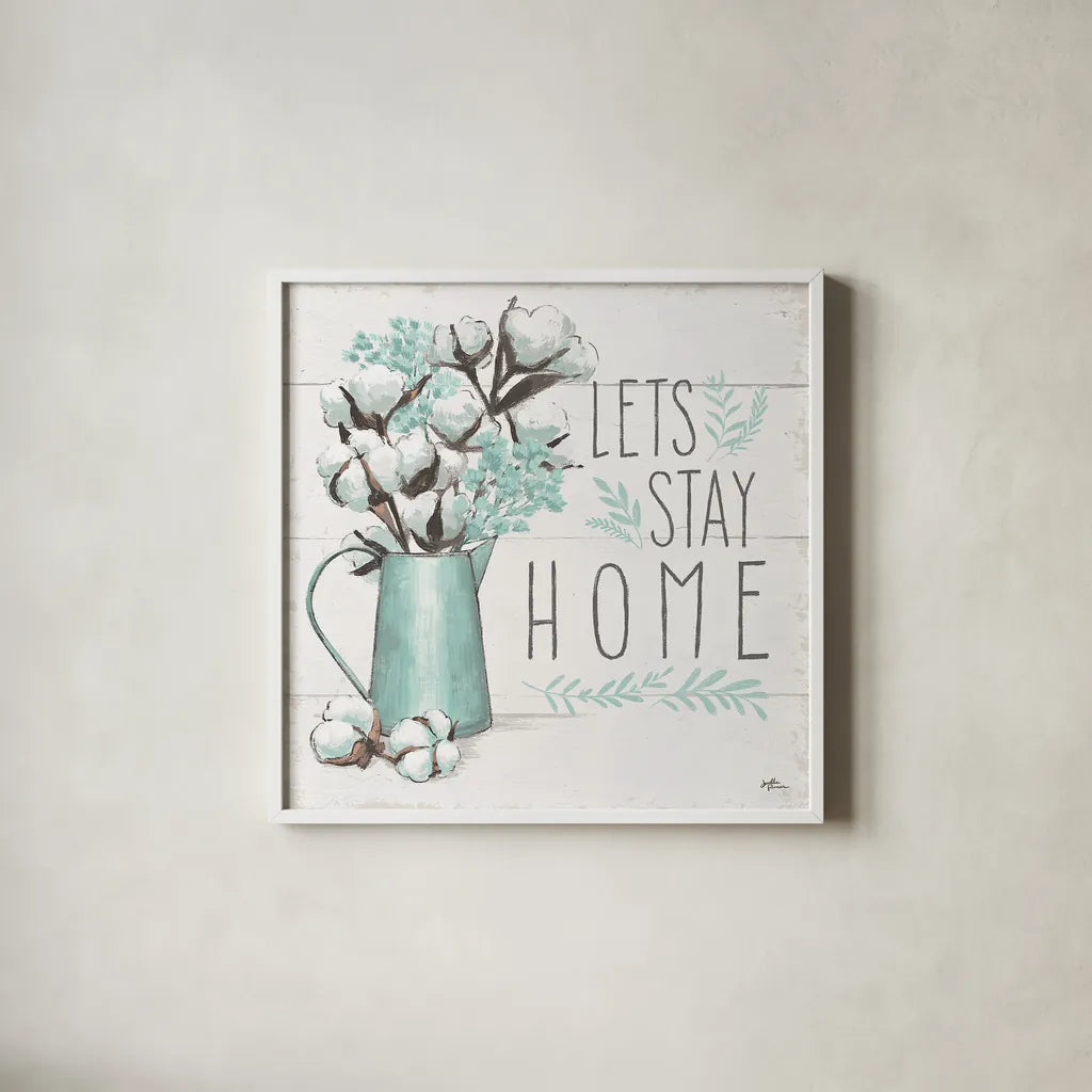 Blessed IV by Janelle Penner. Shown in a crisp white glass frame for a clean and minimalist style. Available as an archival giclee rolled canvas, fine art paper, or poster print. SKU 39450a.