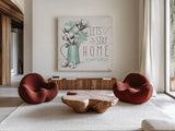 Blessed IV by Janelle Penner. Shown as extra-large giant wall art in a modern living room. Available as an archival giclee rolled canvas, fine art paper, or poster print. SKU 39450a.