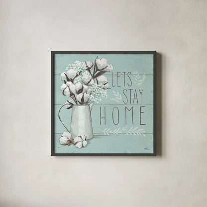 Blessed IV Mint by Janelle Penner. Shown in a sleek black glass frame for a contemporary gallery look. Available as an archival giclee rolled canvas, fine art paper, or poster print. SKU 39461a.