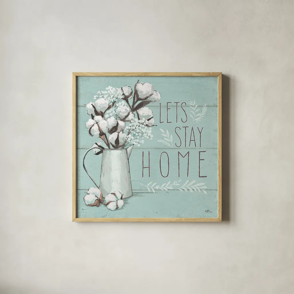 Blessed IV Mint by Janelle Penner. Shown in a natural wood glass frame for a timeless modern aesthetic. Available as an archival giclee rolled canvas, fine art paper, or poster print. SKU 39461a.